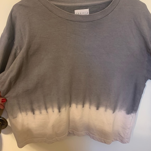 Tie dye crop long sleeve tshirt - Picture 2 of 4